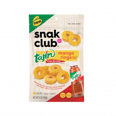 Guminukai CANDY SNAK CLUB Tajin Mango rings (aštrūs) 142g