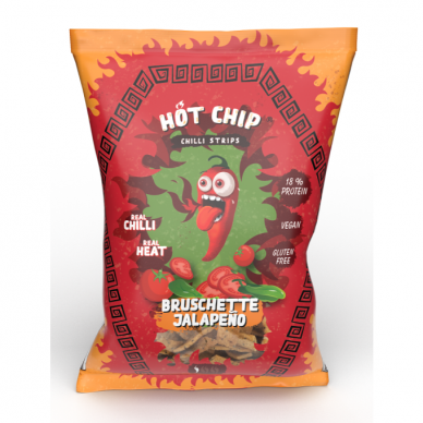 Traškučiai HOT CHIP Bruschette Jalapeno 80g